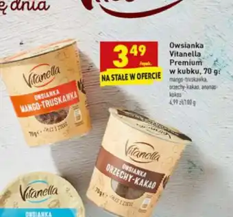 Biedronka Owsianka Vitanella w kubku 70g oferta