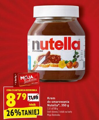 Biedronka Krem do smarowania Nutella 350g oferta