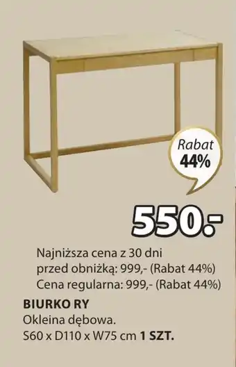 JYSK Biurko Dębowa oferta