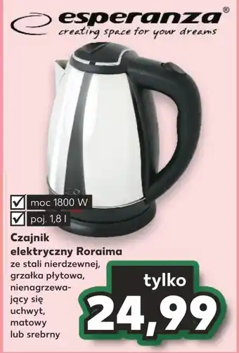 Kaufland Czajnik elektryczny Esperanza oferta
