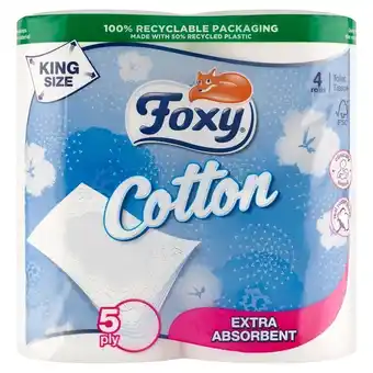 Makro Foxy Cotton Papier toaletowy 4 sztuki oferta