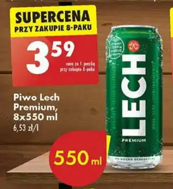 Biedronka Piwo Lech Premium, 8x550 ml oferta