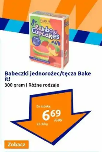 Action Babeczki jednorożec/tęcza Bake it! 300g oferta