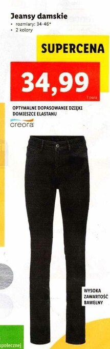Lidl Jeansy damskie oferta