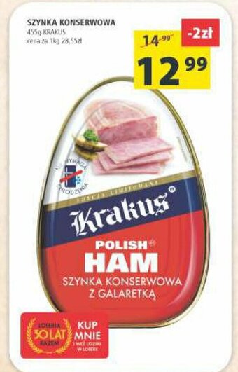Arhelan Szynka konserwowa Krakus 455g oferta
