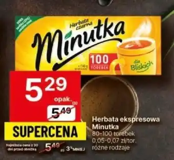 Delikatesy Centrum Herbata ekspresowa Minutka 80-100 torebek oferta