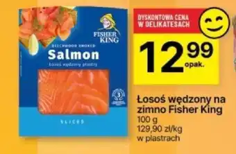 Delikatesy Centrum Łosoś wędzony na zimno Fisher King 100 g oferta