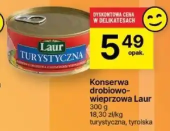 Delikatesy Centrum Konserwa drobiowo-wieprzowa Laur 300 g oferta