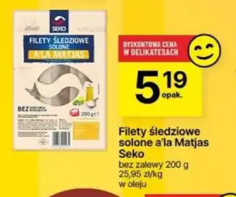 Delikatesy Centrum Filety śledziowe solone a'la Matjas Seko 200 g oferta
