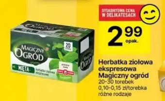Delikatesy Centrum Herbatka ziołowa ekspresowa Magiczny ogród 20-30 torebek oferta