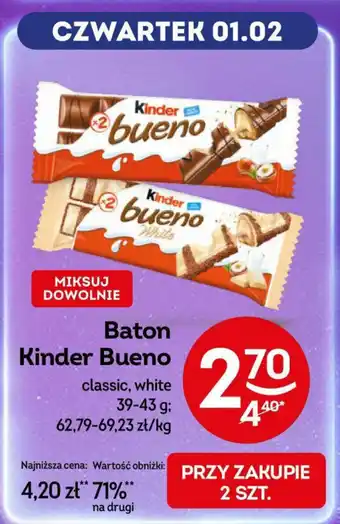 Żabka Baton Kinder Bueno 39-43 g oferta