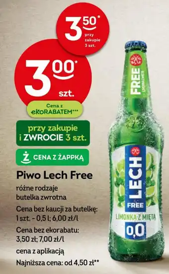 Żabka Piwo Lech Free 0,5 l oferta