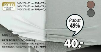 JYSK Prześcieradło z gumką oferta