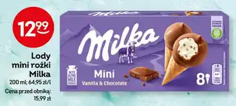 Żabka Lody mini rożki Milka 200 ml oferta