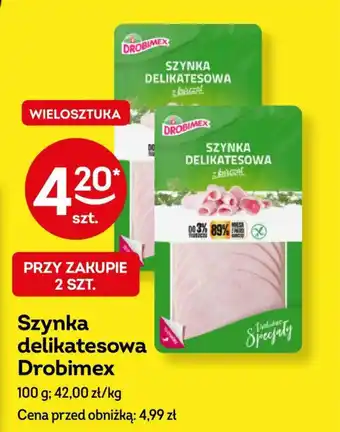 Żabka Szynka delikatesowa Drobimex 100 g oferta
