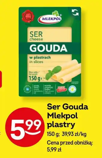 Żabka Ser Gouda Mlekpol plastry 150 g oferta