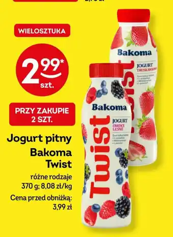 Żabka Jogurt pitny Bakoma Twist 370 g oferta