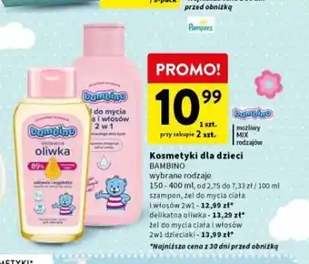 Intermarche Kosmetyki dla dzieci BAMBINO 150-400ml oferta