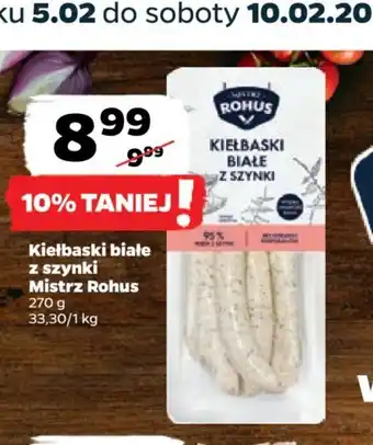 Netto Kiełbaski białe z szynki Mistrz Rohus 270 g oferta