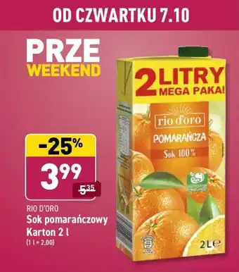 ALDI Sok pomarańczowy 2l oferta