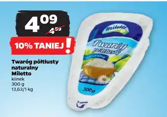 Netto Twaróg półtłusty naturalny Miletto oferta