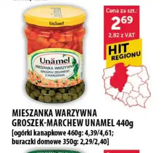 Eurocash Mieszanka warzywna Groszek-Marchew Unamel 440g oferta