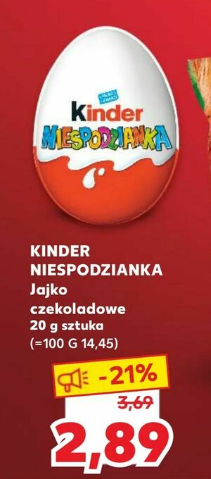 Kaufland Kinder niespodzianka jajko czekoladowe oferta