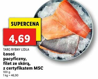 Lidl Łosoś pacyficzny, filet ze skórą, z certyfikatem MSC oferta