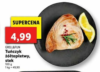 Lidl Tuńczyk żółtopłetwy, stek oferta
