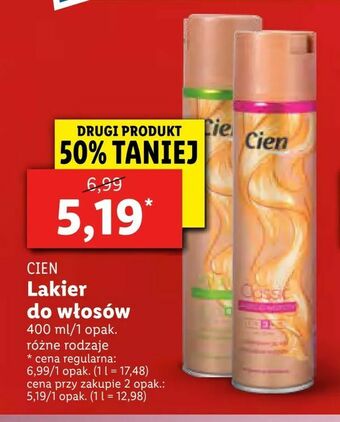 Lidl Lakier do włosów oferta
