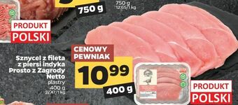 Netto Sznycel z fileta z piersi indyka Prosto z Zagrody Netto oferta