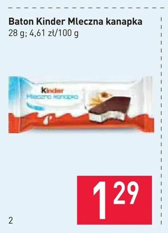 Stokrotka Baton Kinder Mleczna kanapka oferta