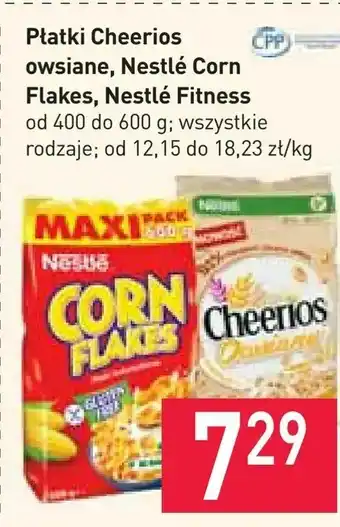 Stokrotka Płatki Cheerios owsiane, Nestlé Corn Flakes, Nestlé Fitness oferta