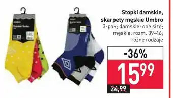 Stokrotka Stopki damskie, skarpety męskie Umbro oferta