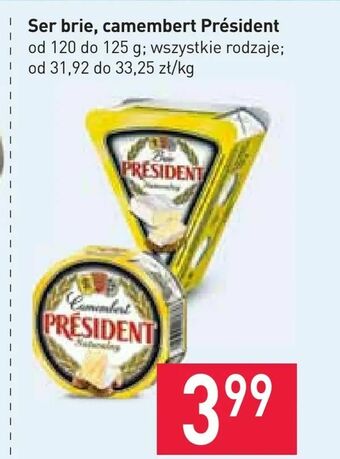Stokrotka Ser brie, camembert Président oferta