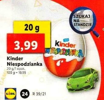 Lidl Kinder Niespodzianka 20g oferta
