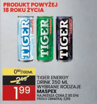 Wafelek MASPEX TIGER ENERGY DRINK 250 ML oferta