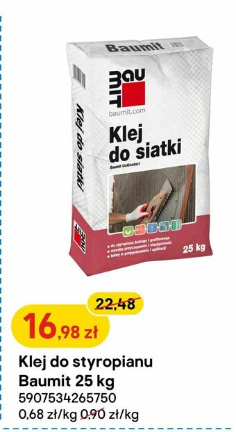 Castorama Klej do styropianu Baumit 25 kg oferta