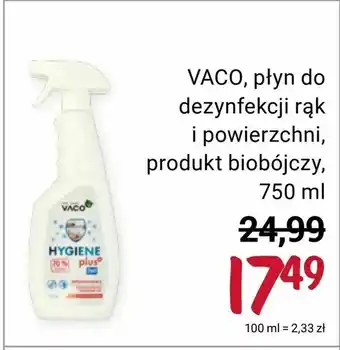 Rossmann VACO, płyn do dezynfekcji rąk i powierzchni, produkt biobójczy 750 ml oferta