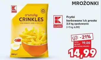 Kaufland Frytki karbowane lub proste 2,5 kg oferta