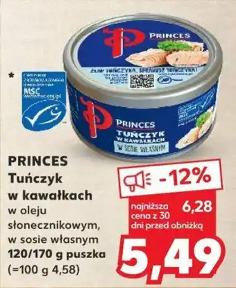 Kaufland PRINCES Tuńczyk w kawałkach 120/170 g oferta