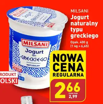 ALDI MILSANI Jogurt naturalny typu greckiego 400g oferta