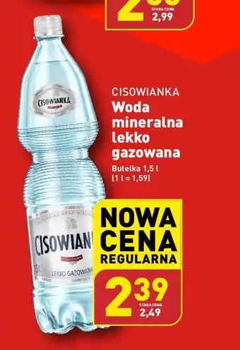 ALDI CISOWIANKA Woda mineralna lekko gazowana 1,5l oferta