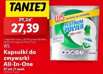 Lidl W5 Kapsułki do zmywarki All In One 37szt. oferta