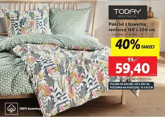 Lidl TODAY Pościel z bawełną renforcé 140 x 200 cm oferta