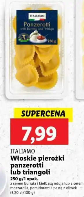 Lidl ITALIAMO Włoskie pierożki panzerotti lub triangoli 250g oferta