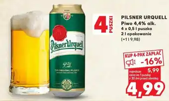 Kaufland PILSNER URQUELL Piwo 4,4% alk. 4 x 0,5 L oferta