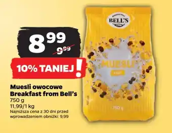 Netto Muesli owocowe Breakfast from Bell's 750g oferta