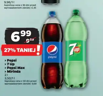 Netto Pepsi, 7 UP, Pepsi Max, Mirinda 2l oferta
