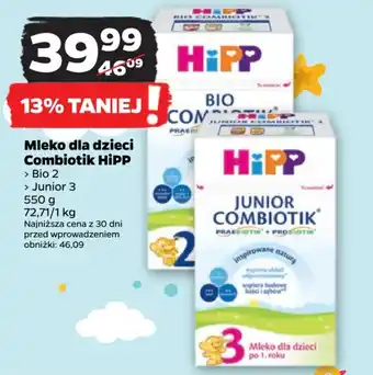 Netto Mleko dla dzieci Combiotik Hipp 550g oferta
